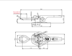 Gancio di traino Steelpress ZB-15A, pinza, chiusura laterale basculante