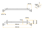 Assale AL-KO OPTIMA non frenato per rimorchio 750kg 1100mm 1530mm 4x100