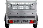 Rimorchio leggero Unitrailer Garden Trailer 200 kipp (new) con ruotino e sovrasponde a rete