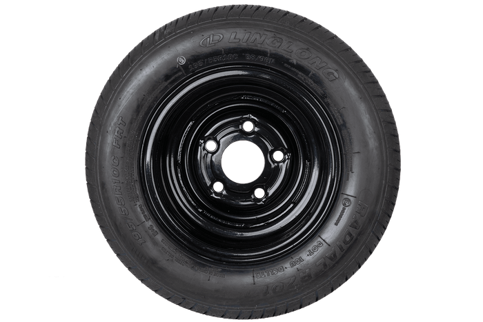 Ruota rinforzata per rimorchio LINGLONG TIRE 195/55 R10C 98/96N UNITRAILER RIM nero 6Jx10"H2 5x112 ET:-4