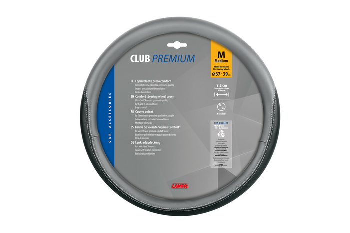 Coprivolante LAMPA CLUB 37-39cm grigio-nero