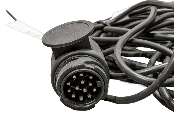 PRESA MANTES cablaggio per rimorchio per installazione elettrica 5,5 m 13 PIN connettore a baionetta 2x 5 PIN