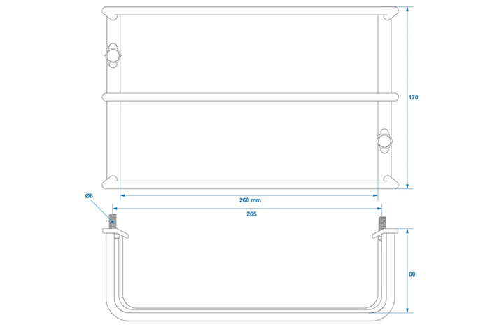 Griglia protettiva per fanale posteriore del rimorchio ProPlus, copertura per fanale posteriore 260x170x80mm