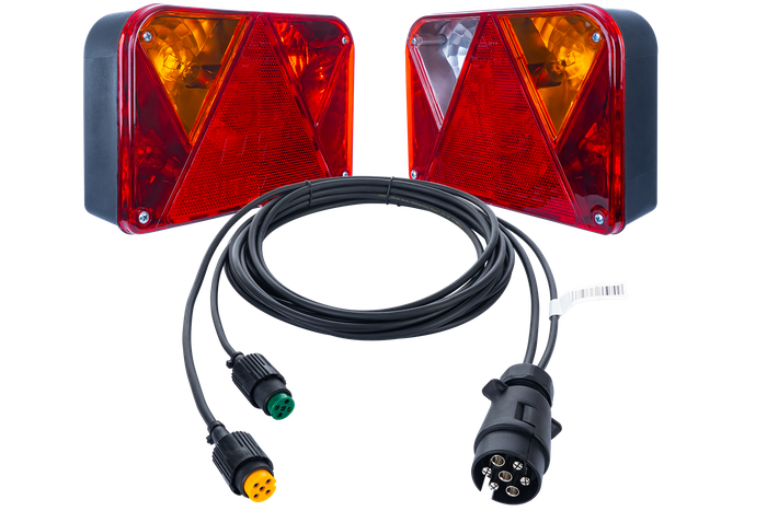 Fanali posteriori DOBPLAST + cablaggio MANTES 4m 7PIN