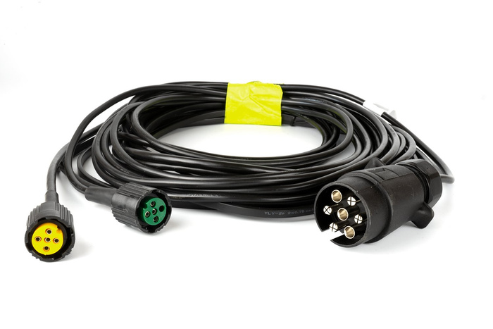 Impianto elettrico MANTES, cablaggio rimorchio 5,2 m, spina 7PIN, 2 baionette 5PIN