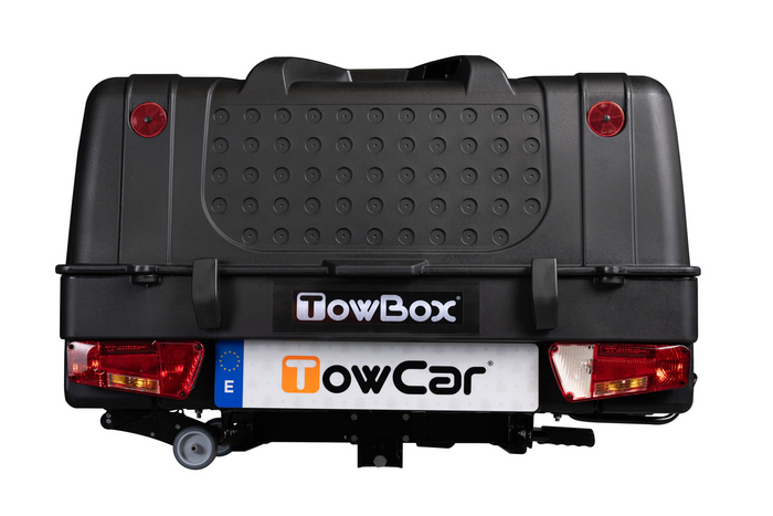Towbox V1 Black Edition - box portabagagli da montare sul gancio di traino