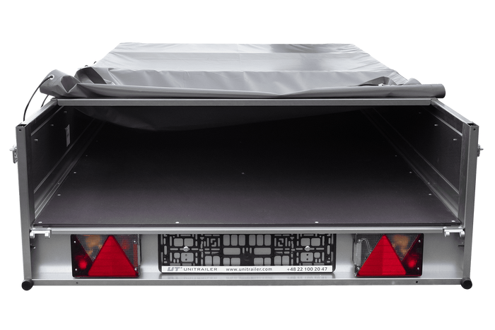 RIMORCHIO DA GIARDINO 264 KIPP CON RUOTA DI SUPPORTO, TELAIO H-0 E Telone GRIGIO