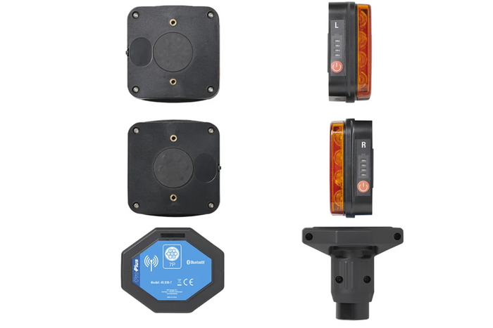 Luci posteriori a LED ProPlus a 7 pin, 4 funzioni (sinistra + destra), magnetiche, Bluetooth.
