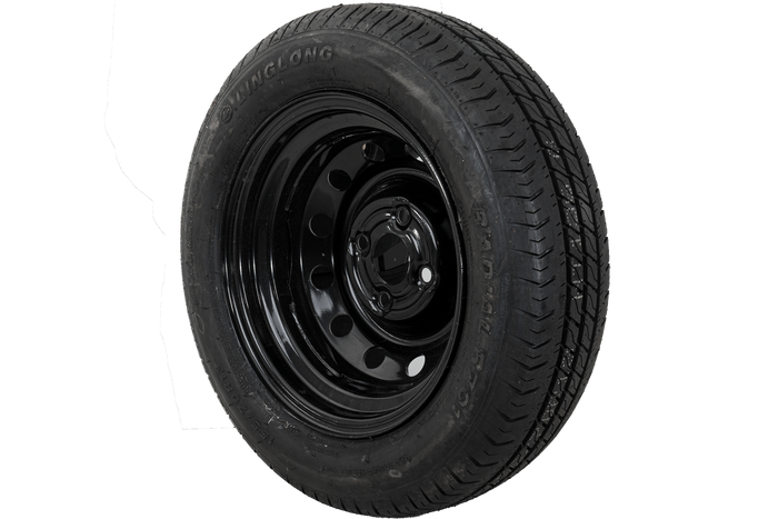 OUTLET Ruota per rimorchio PNEUMATICO LINGLONG 155/70 R13 75N CERCHIO UNITRAILER nero 4Jx13"H2 4x100 ET:30