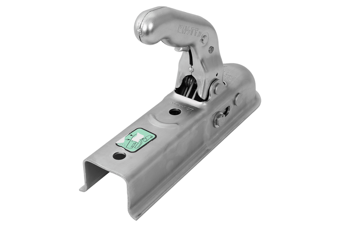 Gancio a sfera KNOTT K7.5-K per rimorchio da 750 kg con timone quadrato da 50 mm