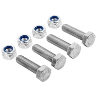 Set di 4 bulloni esagonali M8x30 e 4 dadi autobloccanti M8 MARCOPOL, classe di vite 5.8 DIN933