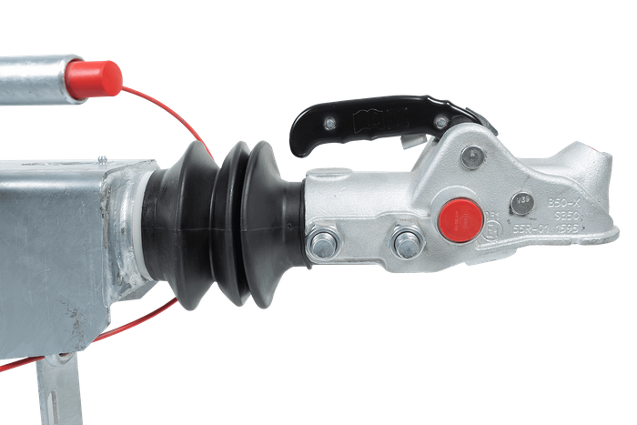 Dispositivo di inerzia AL-KO 2.8VB1 con gancio AK351 per rimorchio da 3500 kg con timone quadrato