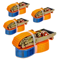 Set di quattro cinghie di trasporto UNITRAILER arancioni da 6 m/50 mm/5 t con tenditore