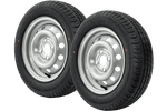 Set di due ruote per rimorchi UNITRAILER / TEMARED / CRESCI / ELLEBI / NOVATECNO LINGLONG TIRES 155/70 R13 75N UNITRAILER RIMS 4Jx13" 4x100 ET:30