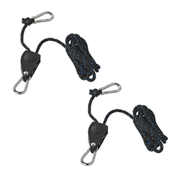 Set di due verricelli a fune metallica ProPlus 320054V01, paranco a fune con cricchetto, 2,5 m, 136 kg