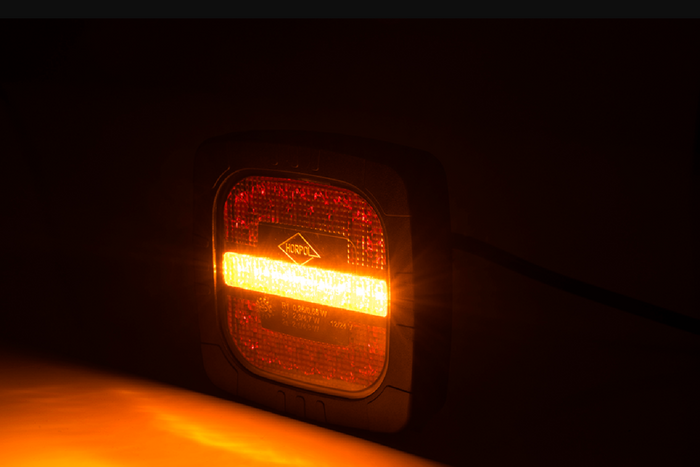 Fanale posteriore a LED HORPOL ROCA LZD 2803, 3 funzioni, universale con supporto