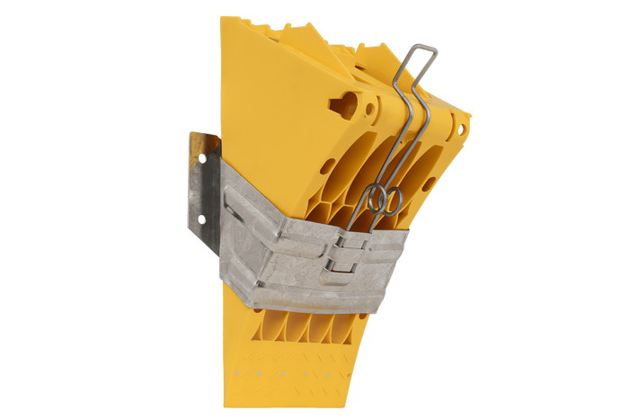 Cuneo per ruote G46 con staffa di montaggio LOKHEN h: 190 mm