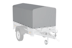 Copertura telaio h-800 UNITTRAILER telone per rimorchio 200x106 cm GARDEN 200 KIPP
