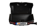 Towbox Camper Alpha LED nero (lungo) - box portabagagli da montare sul gancio di traino